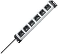 Kopp 226720018 POWERversal 6-fach, 19&Prime;, erh&ouml;hter Ber&uuml;hrungsschutz, 1,4m Zuleitung