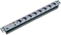 Bachmann 333.404 19Zoll Steckdosenleiste ohne Schalter, 1HE, 8-fach, wei&szlig;