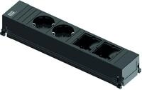 Bachmann Power Frame Steckdoseneinheit, 2xSchuko, 2xABD, schwarz (916.0601)