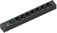 Bachmann 420.0014 Steckdosenleiste ConnectLine, mit Schalter, 7-fach, schwarz
