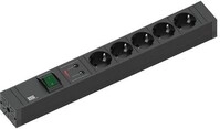 Bachmann 420.0022 ConnectLine, mit &Uuml;berspannungsschutz, 5-fach, schwarz