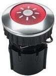 Grothe Protact 101 LED Klingeltaster, &Oslash; 22mm, Aluminium, Rot/Aluminium eloxiert