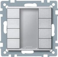 Merten Taster, System M, 4fach plus, aluminium matt (627860)
