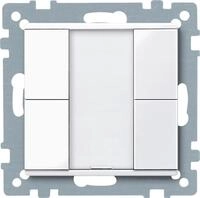 Merten Taster, System M, 2fach plus, aktivwei&szlig; gl&auml;nzend (617225)