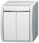 Busch-Jaeger 2621 WN-54-205-101 Doppeltaster/Serientaster 2 Schlie&szlig;er, 1-polig
