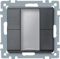 Merten Taster, System M, 2fach plus, anthrazit matt (627614)