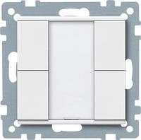 Merten Taster, System M, 2fach plus, polarwei&szlig; matt (627619)