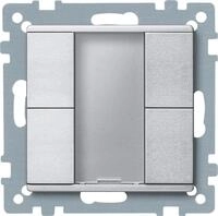 Merten Taster, System M, 2fach plus, aluminium matt (627660)