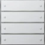 Gira 2034112 Tastsensor 3 Komfort 4fach, Reinwei&szlig; gl&auml;nzend, Fl&auml;chenschalter
