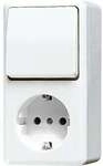 SCHUKO&reg; Steckdose 16 A 250 V ~ mit Schalter Universal Aus-Wechsel 10 AX 250 V ,