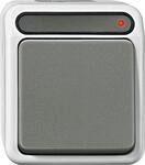 Merten MEG3154-8029 Taster mit separatem Meldekontakt, Schlie&szlig;er, Aquastar,