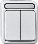 Merten MEG3115-8019 Serienschalter, Aquastar, 1‑polig, 10 AX, AC 250 V, polarwei&szlig;