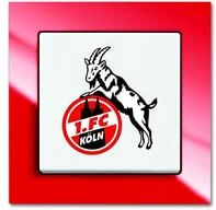 Busch-Jaeger 2000/6 UJ/04 Fanschalter 1.FC K&ouml;ln, Bundesliga Fanschalter, Aus- und