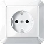 Merten MEG2300-1019 SCHUKO Steckdose mit voller Abdeckplatte, 1-M, erh&ouml;hter