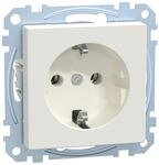 Merten MEG2301-0419 Schuko Steckdose, Steckklemmen, System M, polarwei&szlig; matt