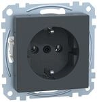 Merten MEG2301-0414 SCHUKO-Steckdose, System M, Steckklemmen, anthrazit matt