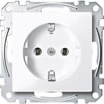Merten MEG2301-0325 SCHUKO-Steckdose, System M, Steckklemmen, aktivwei&szlig; gl&auml;nzend
