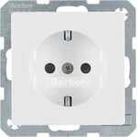 Berker 47236089 Steckdose SCHUKO mit erh&ouml;htem Ber&uuml;hrungsschutz, Q.1/Q.3, polarwei&szlig;