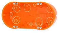 Kaiser 9062-02 Doppel-Ger&auml;te-Verbindungsdose, Tiefe: 47mm, orange