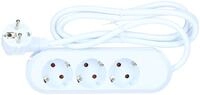 Bachmann 387.270 Steckdosenleiste, 3-fach, 1,5m-3G1,5 wei&szlig;