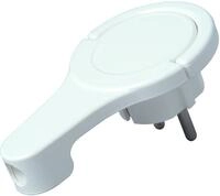 Kopp 172002037 Kunststoff-Schutzkontakt-Winkelstecker, extraflach(8mm), mit B&uuml;gel, 2