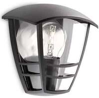 Philips myGarden Wandleuchte, 60W, E27, IP44, schwarz (915002790302)