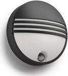 Philips myGarden Yarrow IR LED Wandleuchte, 6W, 600lm, IP44, schwarz (915005197201)