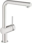 GROHE Minta 32168 Einhand-Sp&uuml;ltischbatterie, DN15, Hochdruck, L-Auslauf,