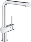 GROHE Minta Einhand-Sp&uuml;ltischbatterie, DN 15, herausziehbare Dual Sp&uuml;lbrause, chrom