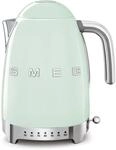 Smeg KLF04PGEU 50s Style Wasserkocher, 2400W, 1,7 L, 7 Temperaturstufen, pastellgr&uuml;n