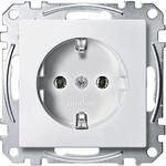 Merten MEG2301-0619 SCHUKO-Steckdose, System M, Steckklemmen Polarwei&szlig; kratzfest