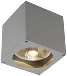 SLV Outdoor Wandleuchte Eckig BIG THEO, QPAR111, IP44, 75W, GU10, grau (229564)