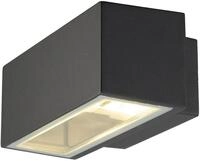SLV Outdoor Wandleuchte Eckig BOX UP/DOWN, QT-DE12, IP44, 80W, R7s, anthrazit
