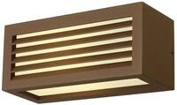 SLV BOX-L, Outdoor Wandleuchte, TC-(D,H,T,Q)SE, IP44, eckig, max. 18W, rost (232497)