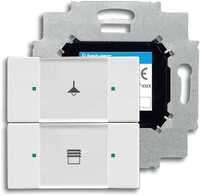 Busch-Jaeger 6126/01-84 Bedienelement, 2-fach, mit beiliegendem Busankoppler, KNX