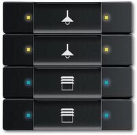 Busch-Jaeger 6127/02-885 Bedienelement, 4/8-fach Multifunktion/Farbkonzept, KNX