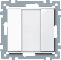 Merten Taster, System M, 1fach plus, aktivwei&szlig; gl&auml;nzend (617125)