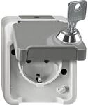 Merten MEG2422-8029 SCHUKO-Steckdose, Aquastar, 16 A, AC 250 V, abschlie&szlig;bar mit