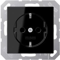SCHUKO&reg; Steckdose 16 A 250 V, schwarz, A 500, A plus & A creation, Jung A1520BFSW