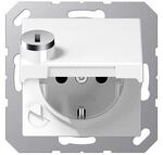 Jung A1520BFKLSLWW Schuko Steckdose 16A 250V, Thermoplast hochgl&auml;nzend, mit