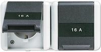Jung 8220KINAW SCHUKO Zweifach-Steckdose, 16 A, 250 V ~