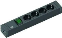 Bachmann 420.0012 Steckdosenleiste ConnectLine, 4-fach, schwarz