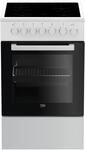 Beko FSM57100GW Elektro-Herd mit Glaskeramikkochfeld, 50 cm breit, 55l, SteamShine,