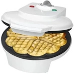 Clatronic WA 3491 Waffeleisen, 1200W, &Oslash; 18 cm Backfl&auml;che, w&auml;rmeisolierter Griff,