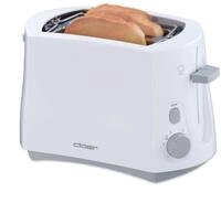 Cloer 331 Kunststoff-Toaster, 825W, stufenlos w&auml;hlbarer Br&auml;unungsgrad, wei&szlig;