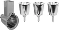 Smeg SMSG01 Gem&uuml;se-Schneide-Set, 4 Edelstahl-Vors&auml;tze, f&uuml;r K&uuml;chenmaschinen SMF02,
