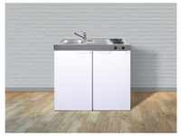 Stengel MK 100 Miniküche, 100cm breit, Elektrokochfeld, Kühlschrank mit