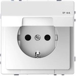 Merten SCHUKO Steckdose mit Klappdeckel, System Design, IP44, erh&ouml;hter BRS,