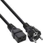 InLine Netzkabel 16A, Schutzkontakt gerade / Kaltger&auml;testecker IEC320/C19, 3m