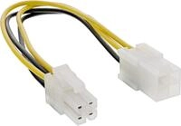 InLine Strom Verl&auml;ngerung intern, P4 4pol ST / BU, Netzteil zu Mainboard, 0,20m